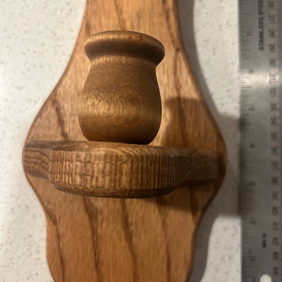 Vintage Wooden Heart Wall Candle Holder 15” - Picture 4 of 5